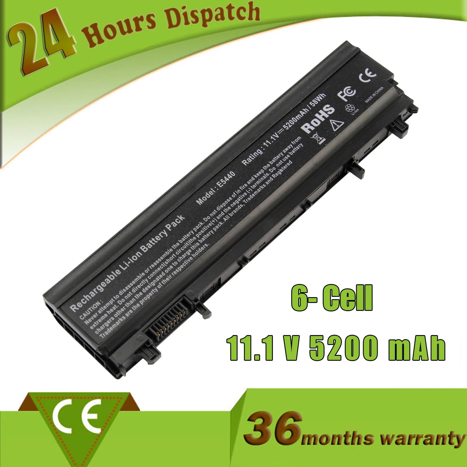 Lot Battery Adapt for Dell Latitude E5540 E5440 9TJ2J 451-BBIE VV0NF N5YH9 0K8HC