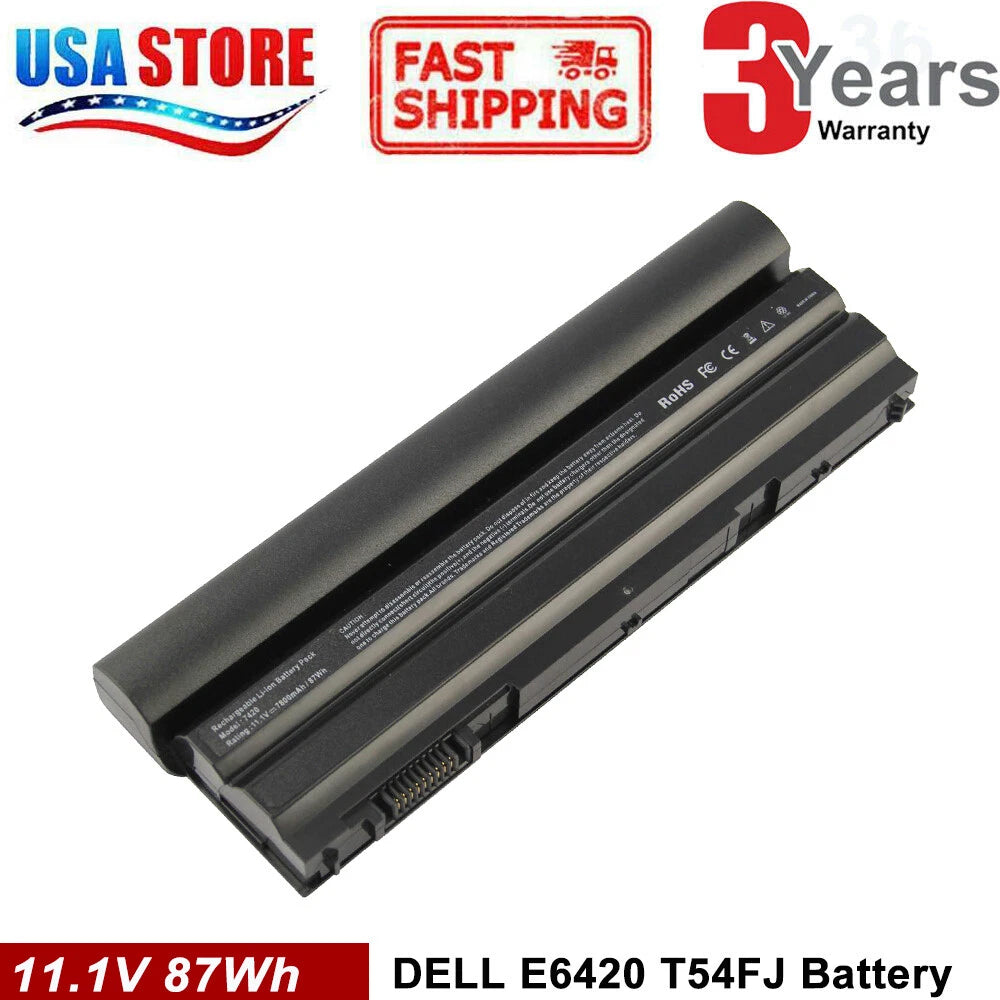 7.8A Battery For Dell Latitude E5420 E5430 E5530 E6420 E6430 E6520 E6530 E6540