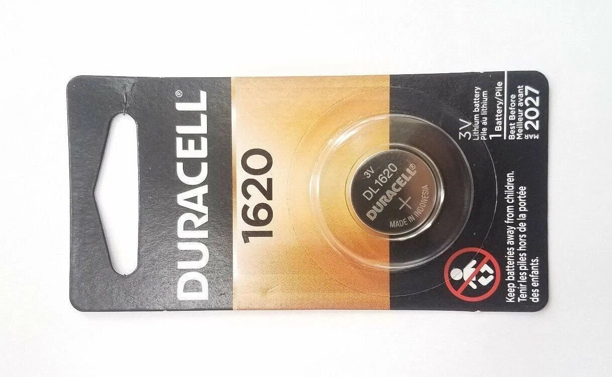1 x 1620 Duracell Coin Cell Battery - Lithium 3V - (5009LC, EA, ECR1620, L08)