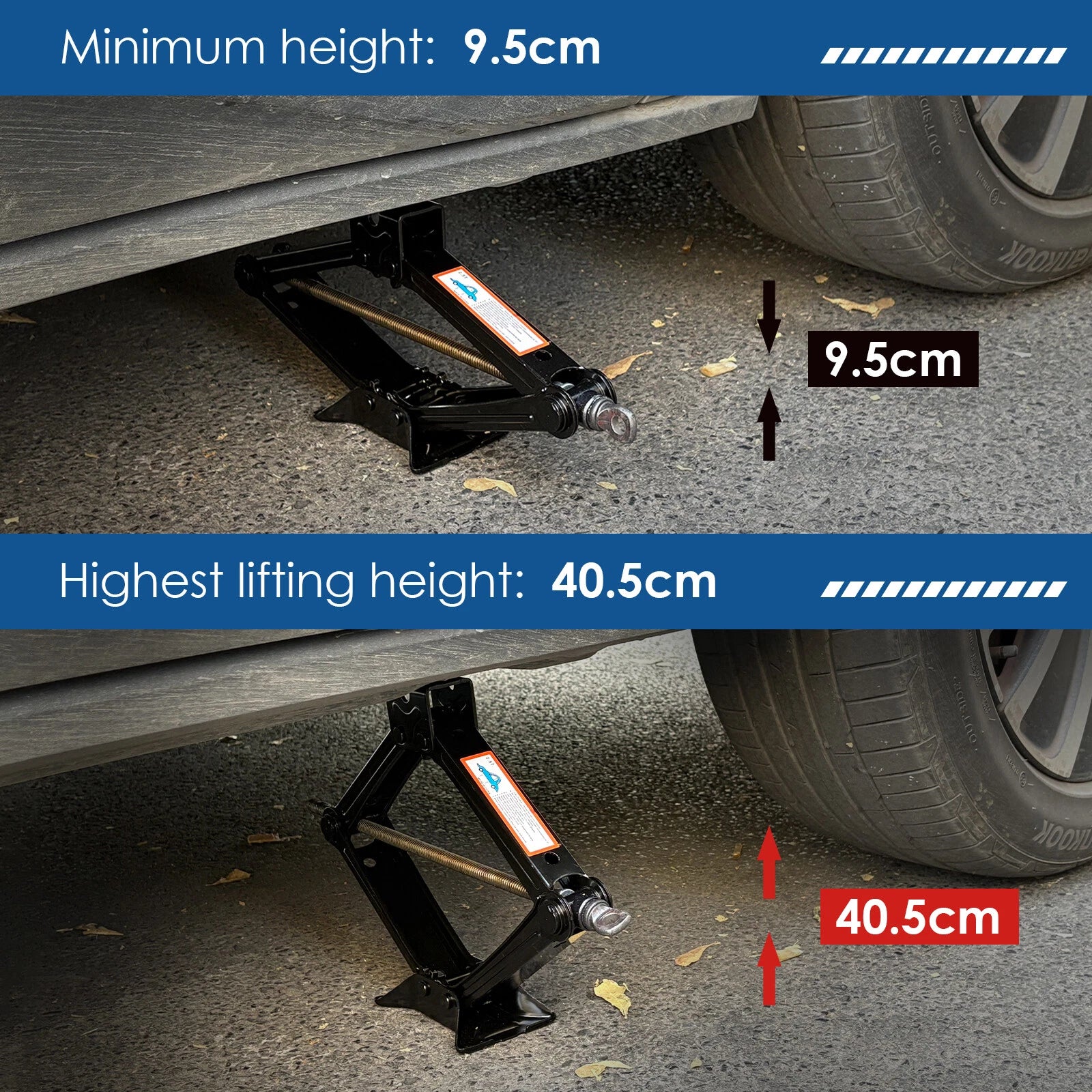 2.5T Scissor Jack Kit Car Heavy Duty Garage Tire Wheel Lug Wrench Tire Changing