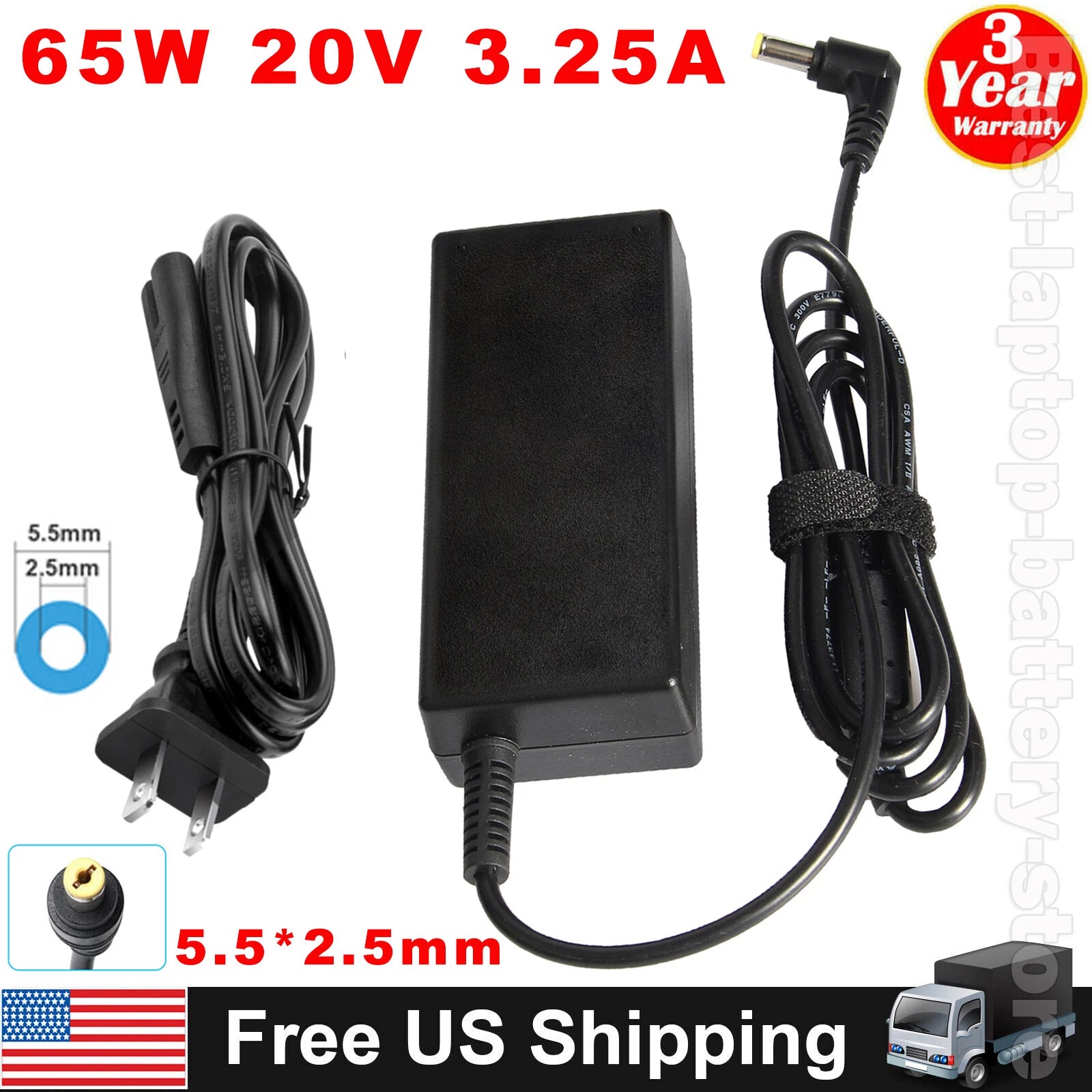 65W AC Adapter Charger For Lenovo IdeaPadG470 G550 G560 G575 G770 Z580 Z460 Z470