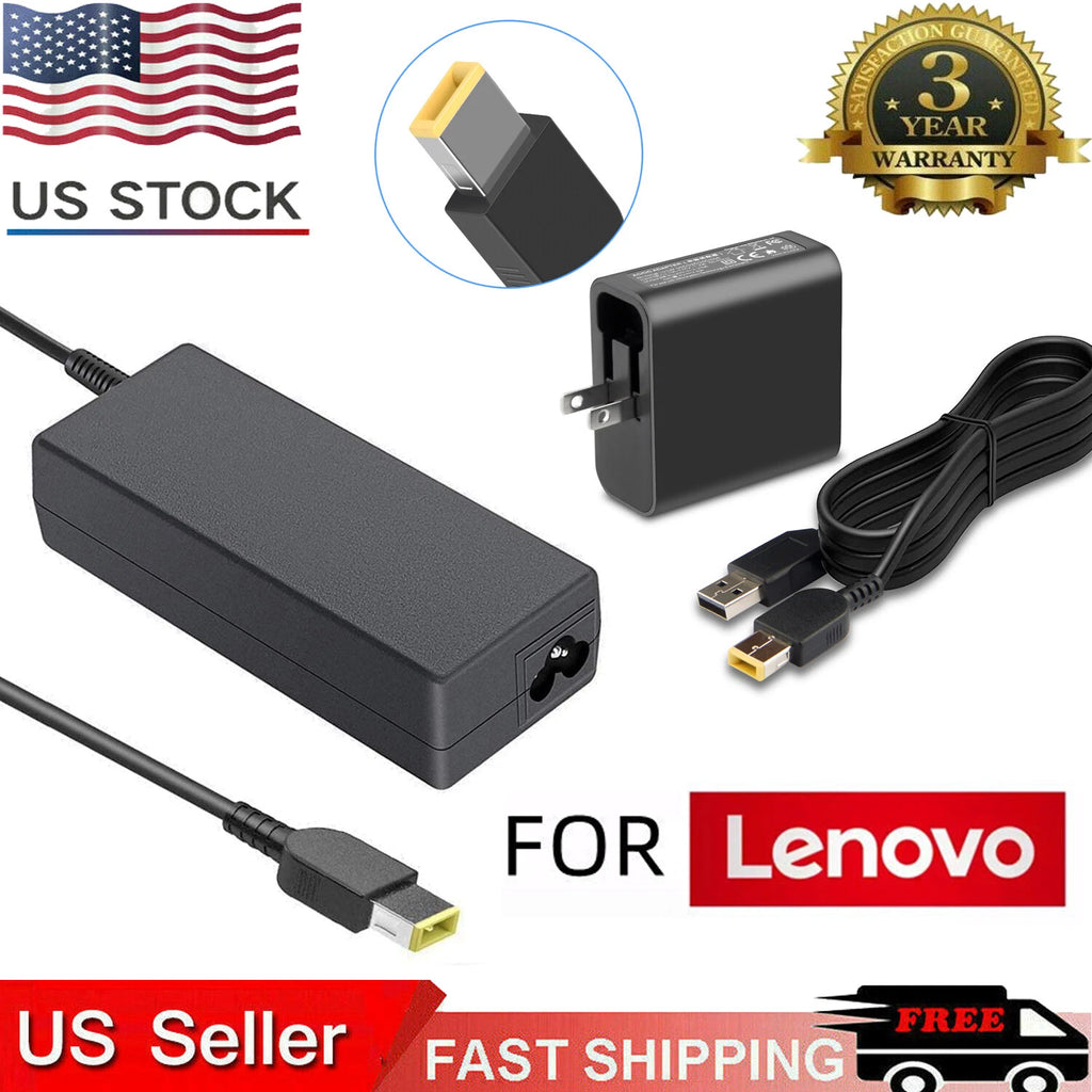 65W 90W Charger For Lenovo ThinkPad IdeaPad Yoga Power Adapter-Square Slim Tip