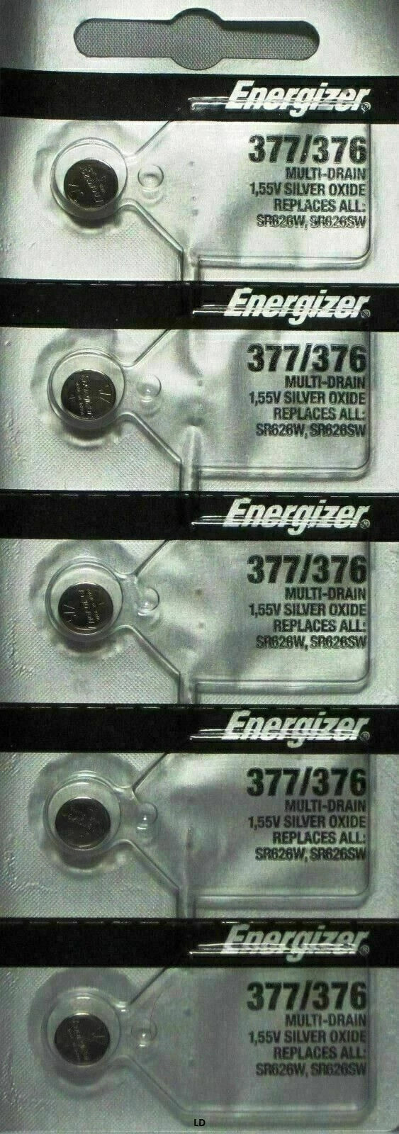 5 x FRESH Energizer 377 376 WATCH BATTERY SR626SW SR626W Silver Oxide Battery