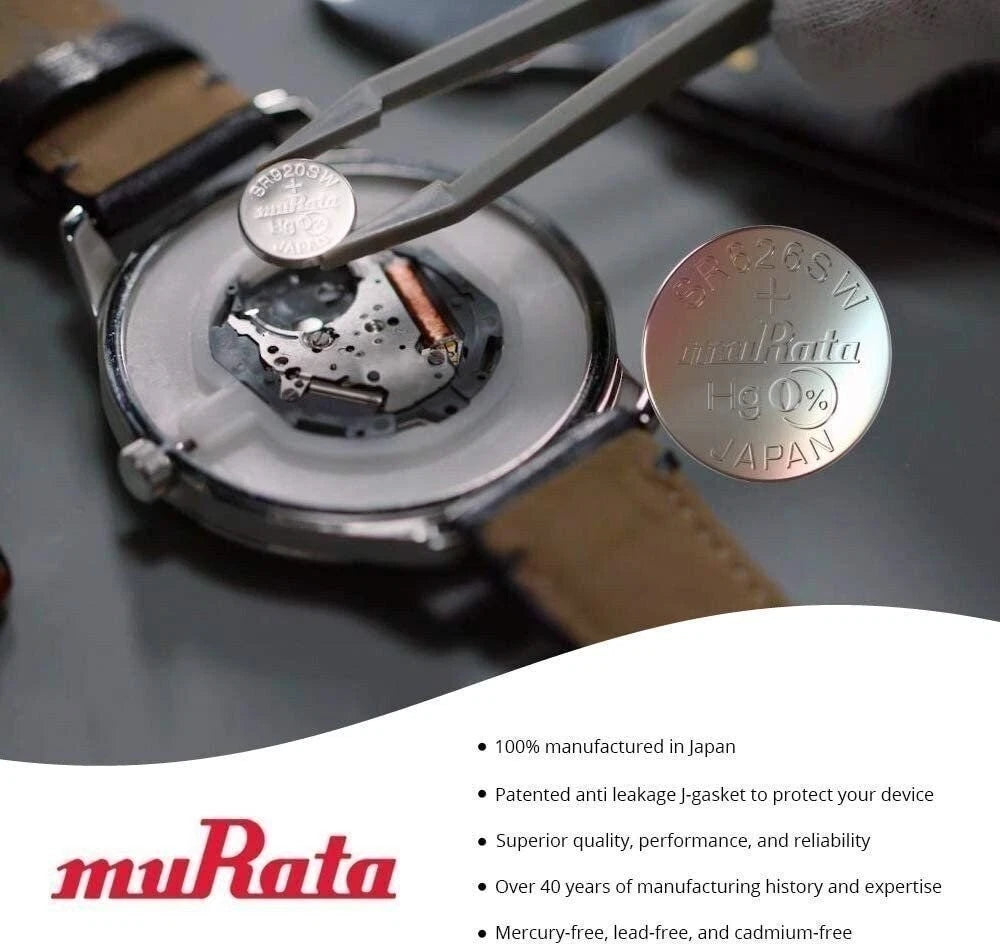 Murata 364 SR621SW Battery 1.55V Silver Oxide Watch Button Cell - Replaces...