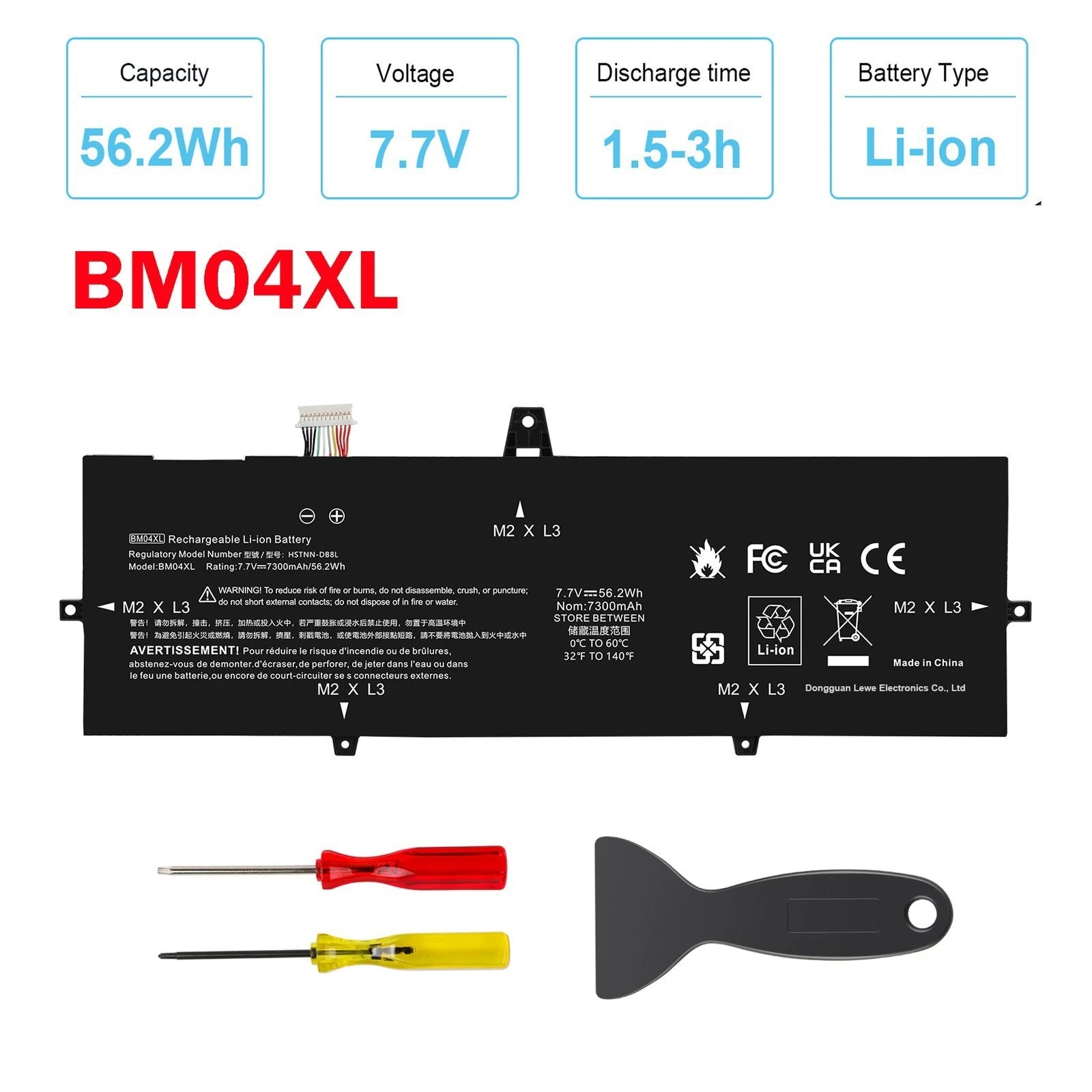 BM04XL Battery for HP Elitebook X360 1030 G3 Series HSTNN-DB8L HSTNN-DB8L 56.2Wh