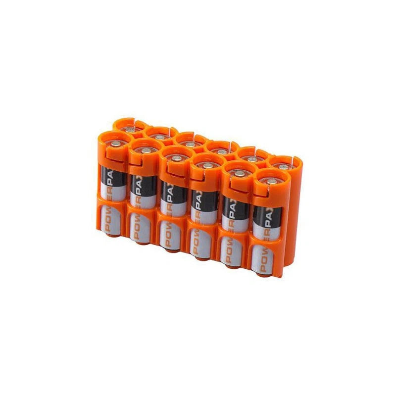 Orange Powerpax 12 Pack AA Battery Caddy