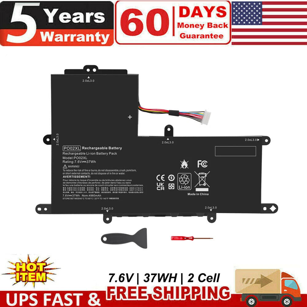 ?PO02XL Laptop Battery for HP Stream 11-AH117WM 823908-1C1 823908-2C1 HSTNN-IB7G