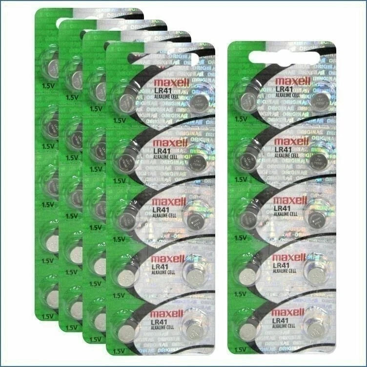 20 Pack Maxell LR41 192 1.5V AG3 Alkaline Button Cell Watch Batteries HOLOGRAM