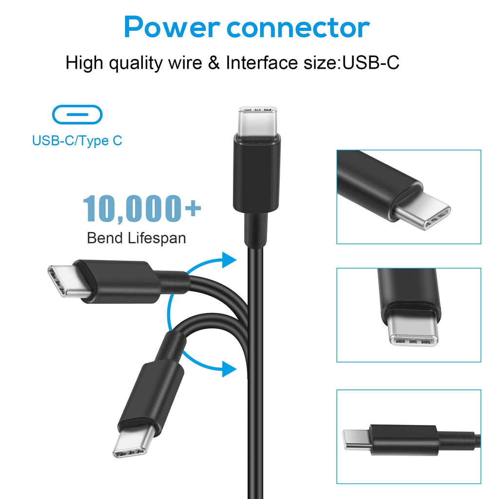 For Dell 65W 20V USB-C Type C HA65NM170 AC Power Adapter Charger Latitude XPS