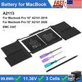 Replace A2113 A2141 Battery for APPLE MacBook Pro 16" 2019 2020 EMC 3347 99.8Wh
