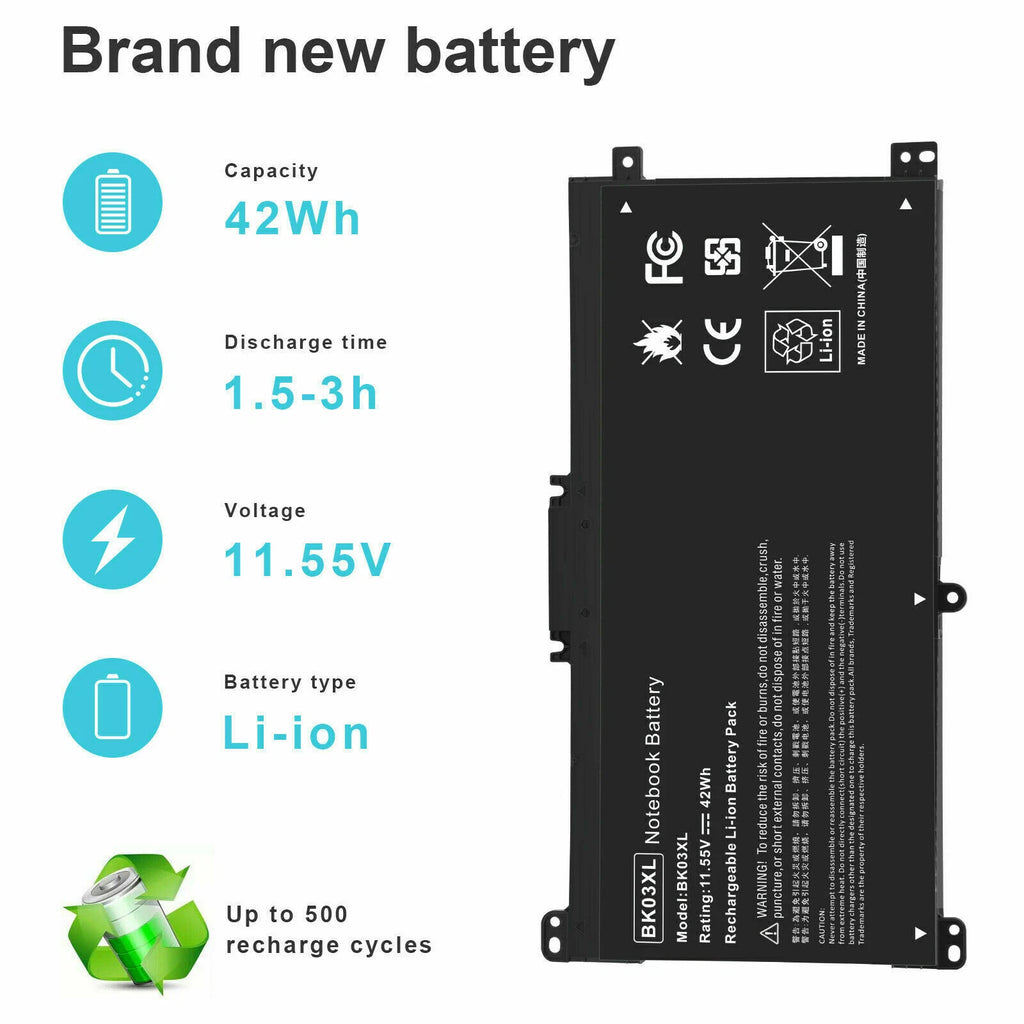 42Wh Battery BK03XL for HP Pavilion x360 14-BA000 14m-ba 916811-855 916366-541
