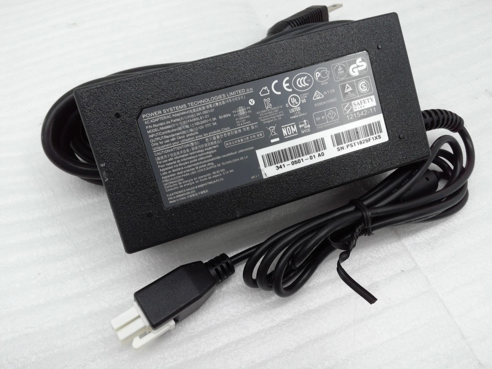 Genuine Flextronics AC Adapter FA060LS1-01 Power Supply 341-0501-01 4-Pin