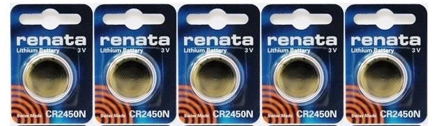 CR2450N RENATA WATCH BATTERIES 2450 (5 piece) New packaging Authorized Seller