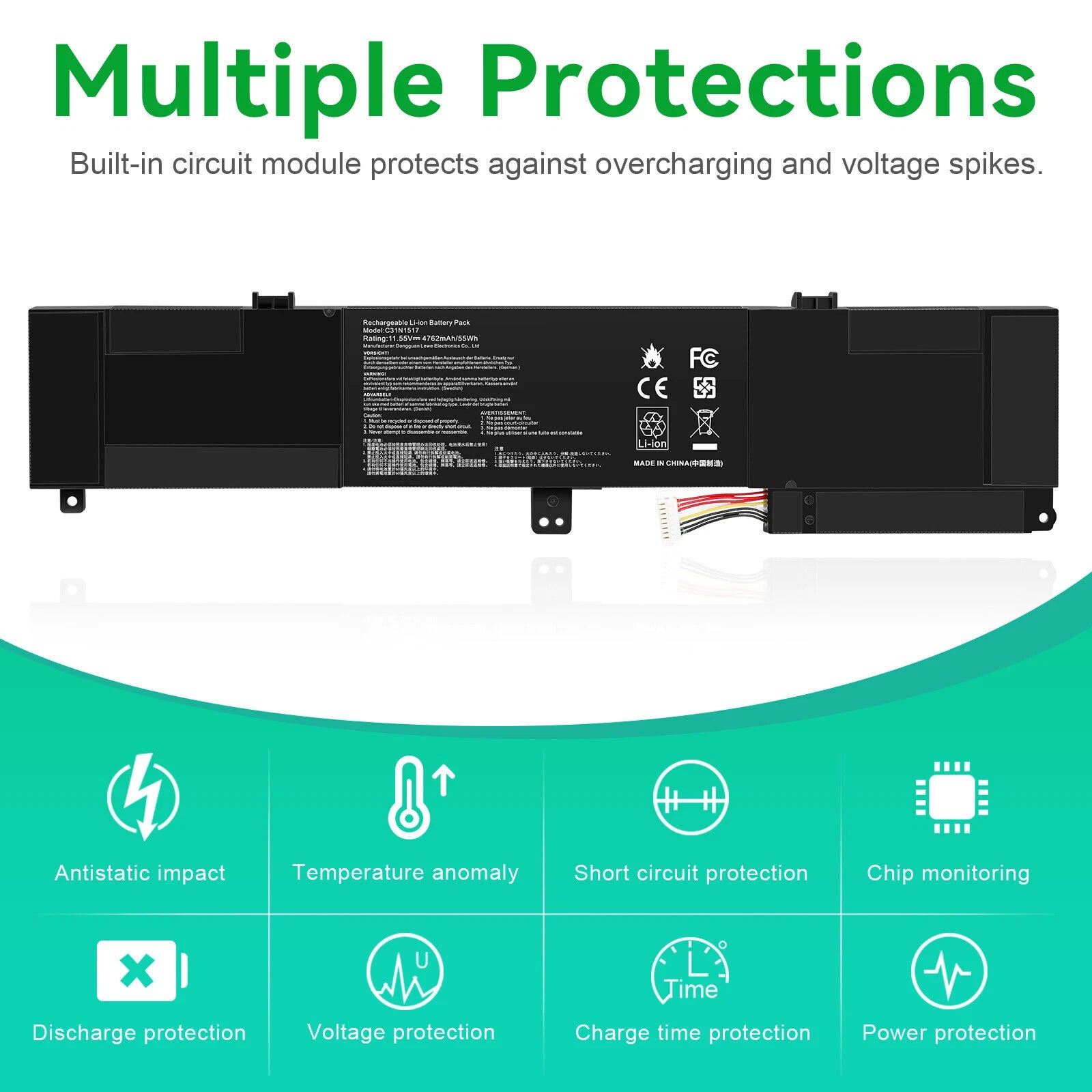 C31N1517 Laptop Battery For ASUS VivoBook Flip Q304 Q304U Q304UA Q304UAK Q304UJ