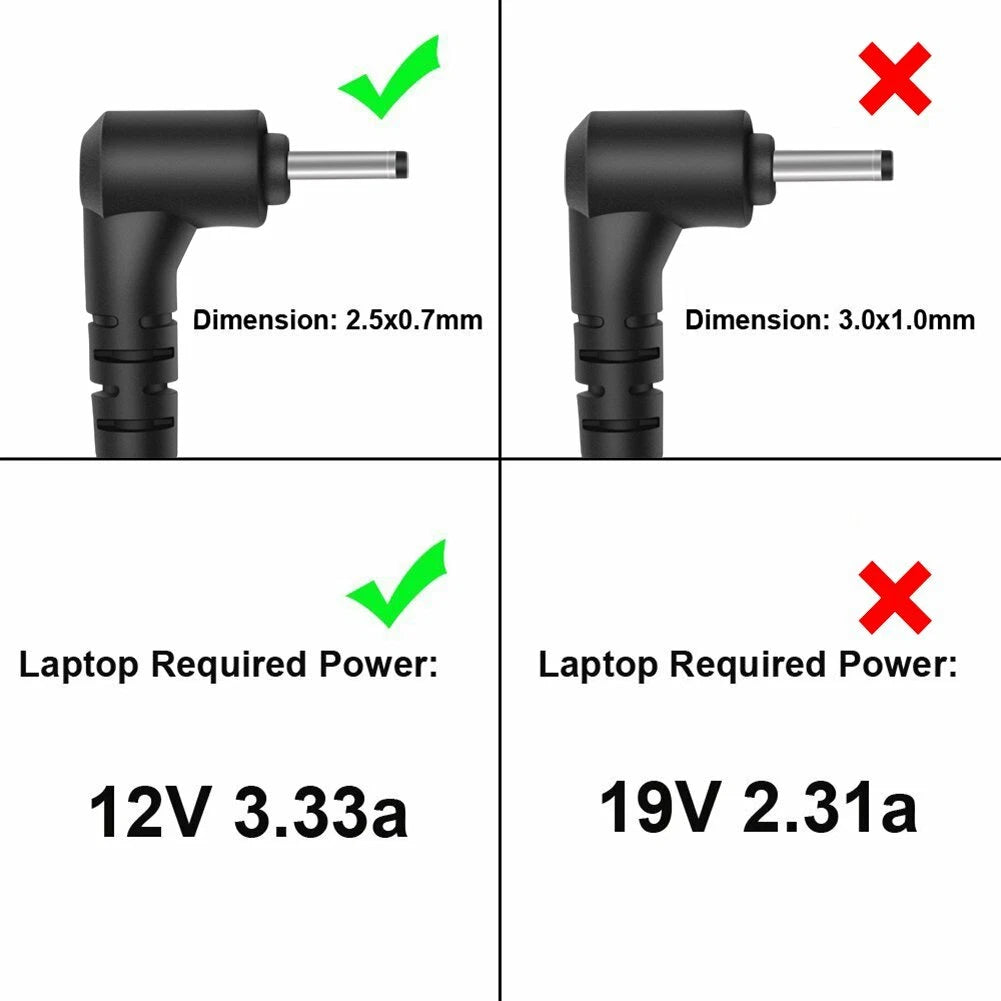 40W 12V 3.33A Ac Laptop Charger for Samsung Chromebook xe500c13 Adapter