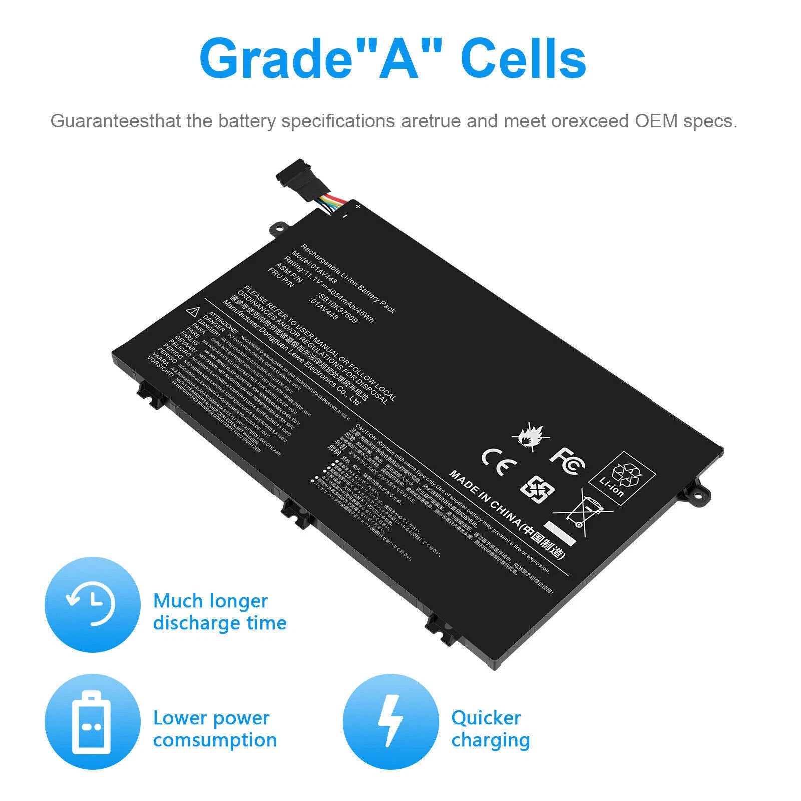 L17L3P51 Battery For Lenovo ThinkPad E480 E485 E495 E580 E585 E490 E590 45Wh