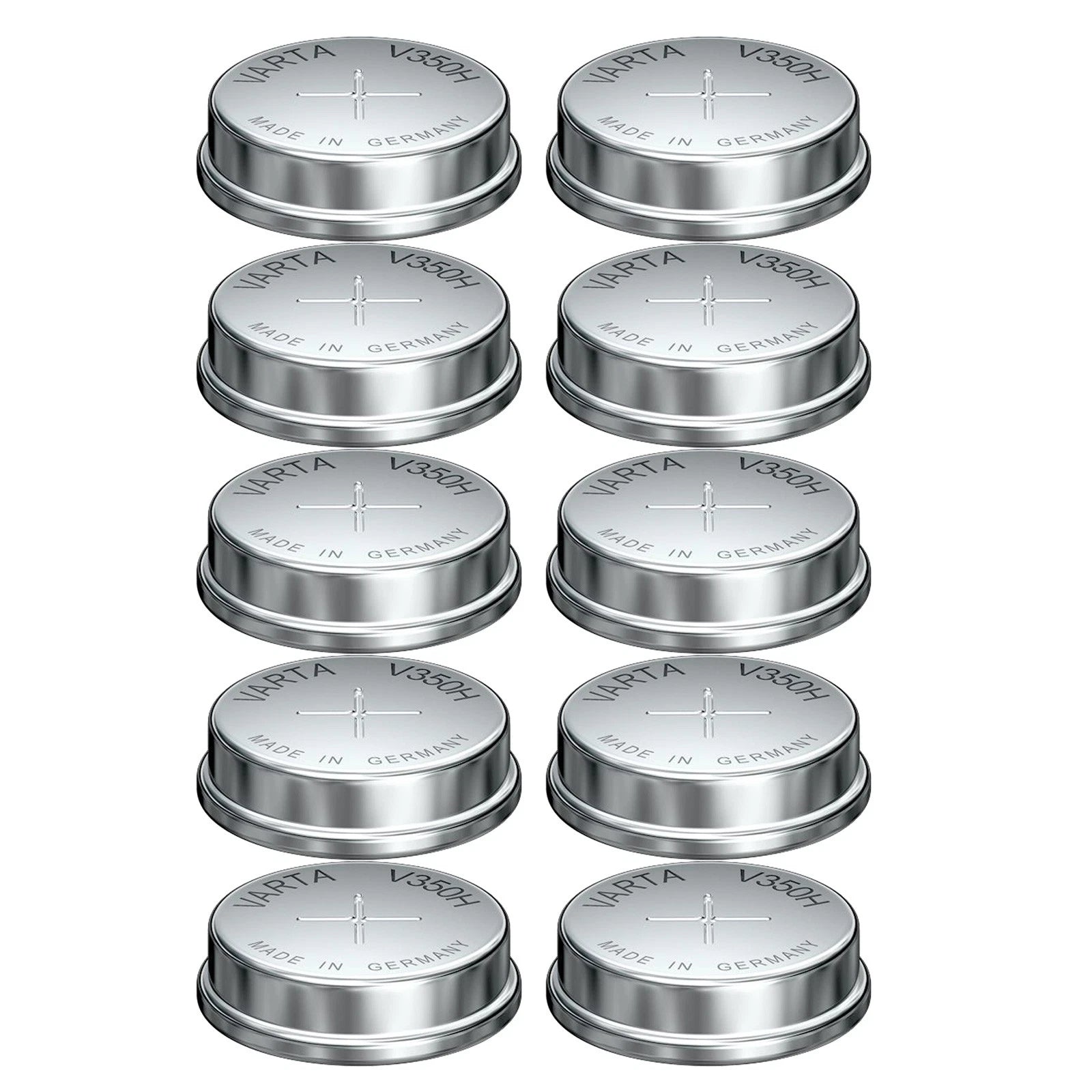 10x Varta V350H 1.2V 350mAh Button Cell Battery 55635101501