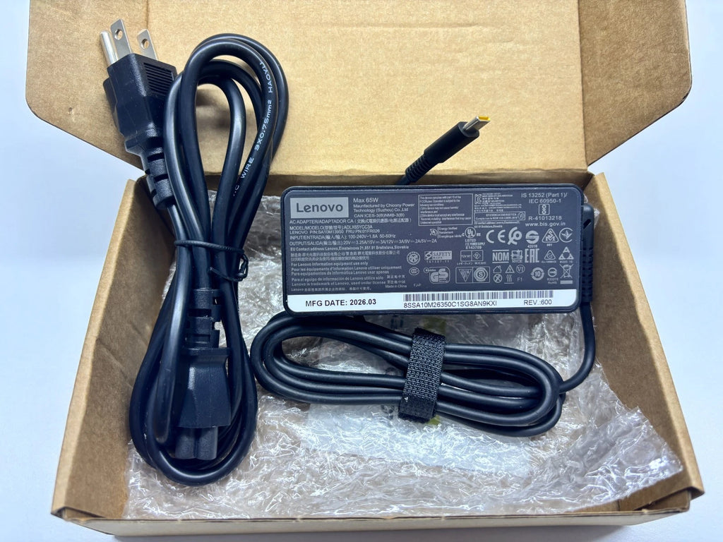 OEM NEW Lenovo 65W USB-C Adapter Charger ThinkPad X1 Carbon Yoga ADLX65YLC3A NEW