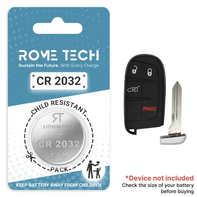 Key Fob Battery Replacement for Dodge Durango SRT 2022 2021 2020 2019 - 2014