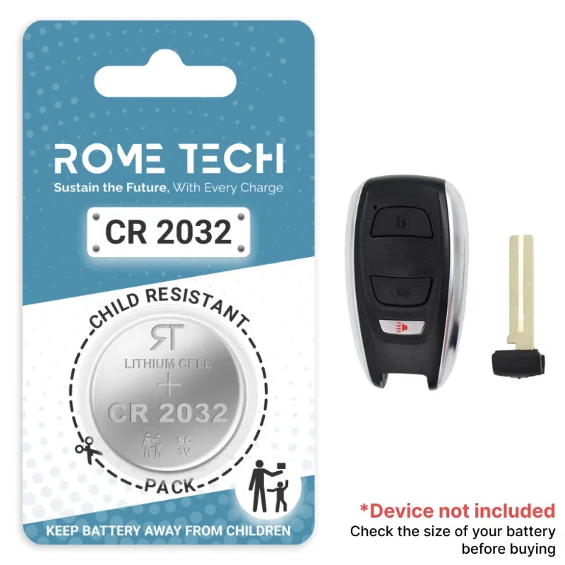 Key Fob Battery Replacement for Subaru Forester 2022 2021 2020 2019 2018 - 2014