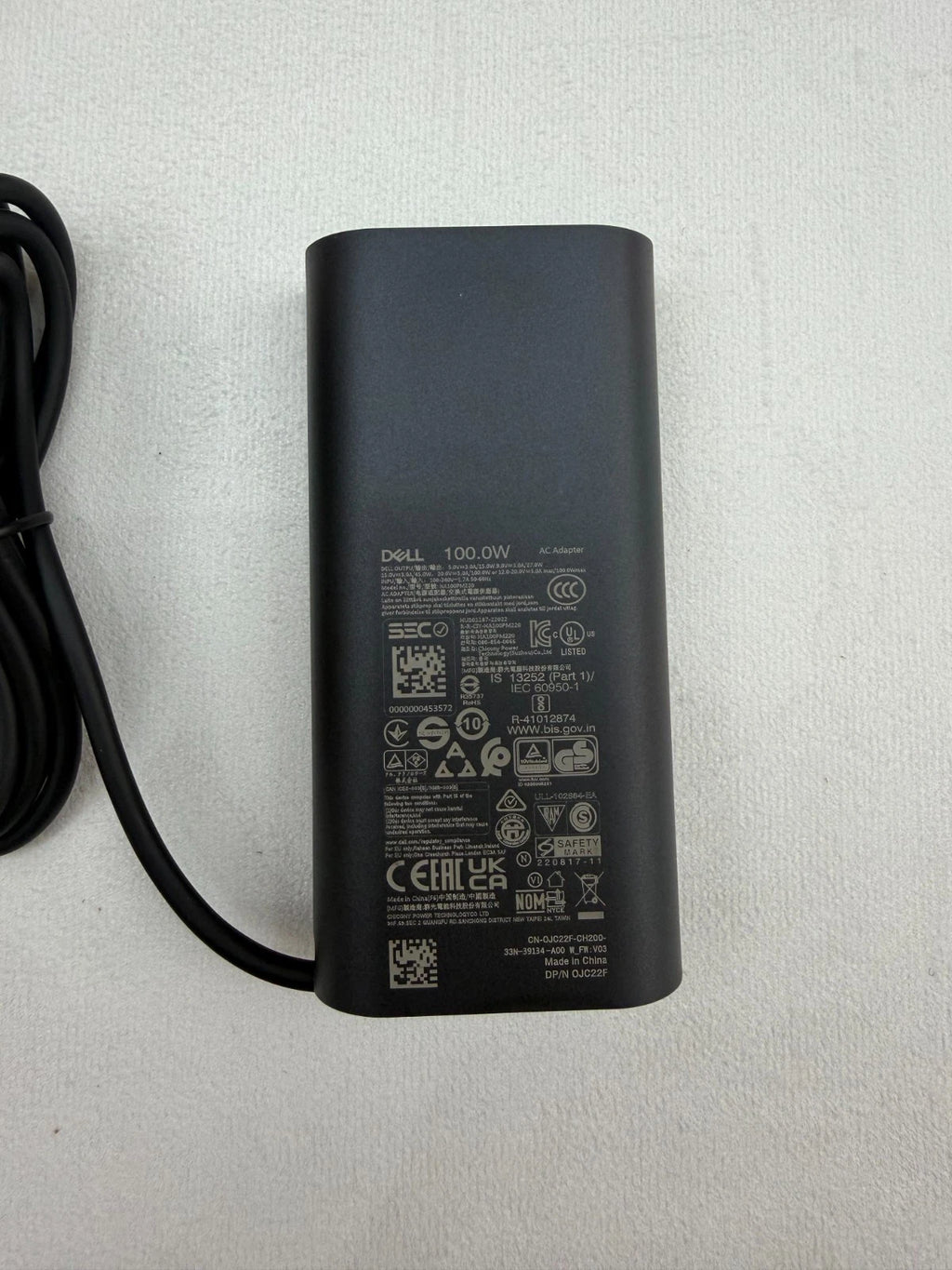 OEM Dell 100W USB-C Charger Type C AC Adapter DA100PM220 LA100PM220 17P6N/JRF1C