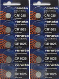 Renata CR1025 Coin Cell Batteries x 10