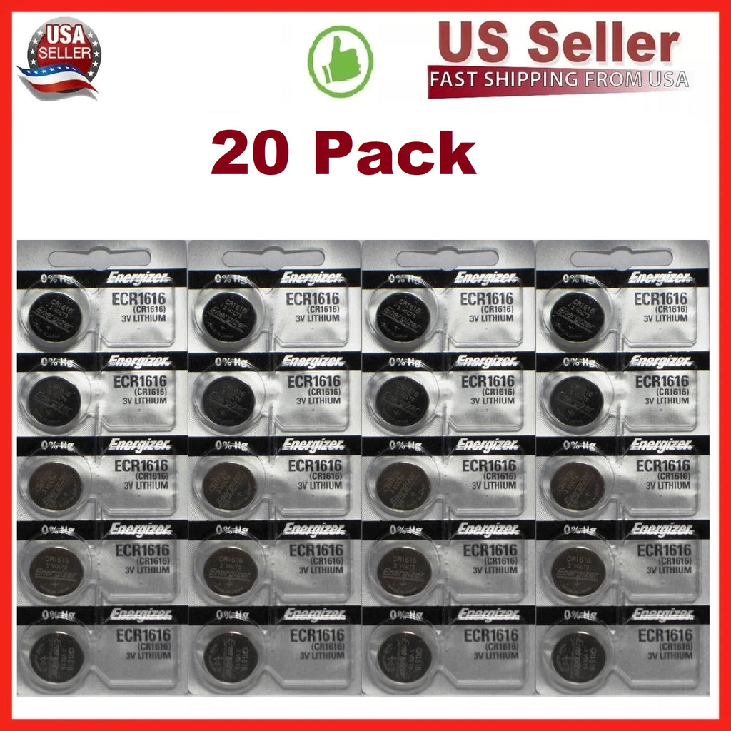 20 Pcs Fresh ENERGIZER CR1616 BATTERY 3V LITHIUM Coin Cell CR 1616 DL1616 BR1616
