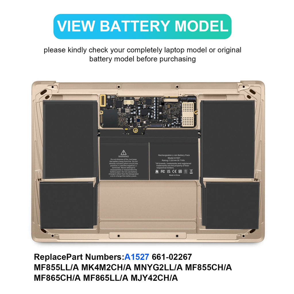 A1527 A1705 Battery For Apple MacBook 12" Retina A1534 2017 2016 2015 EMC 2746