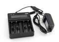 Efest LUC V4 LCD Universal 4 Bay Battery Charger + Adapter And Car Cable