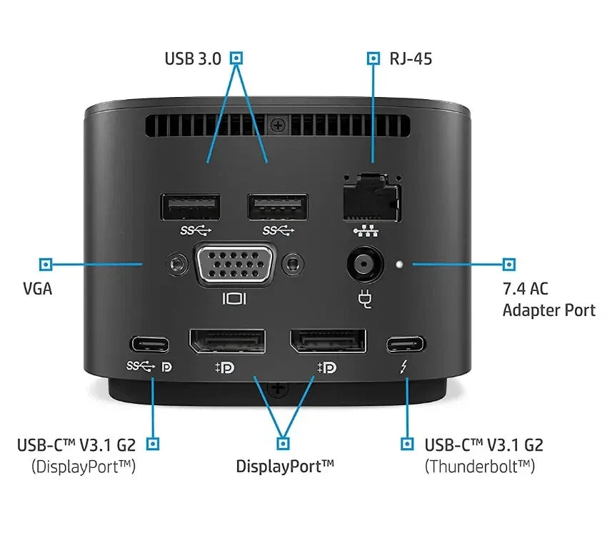 NEW HP Thunderbolt Dock Station for ZBook Studio G3 G4 G5 G7 G8 G9 G10 G11 w/ AC