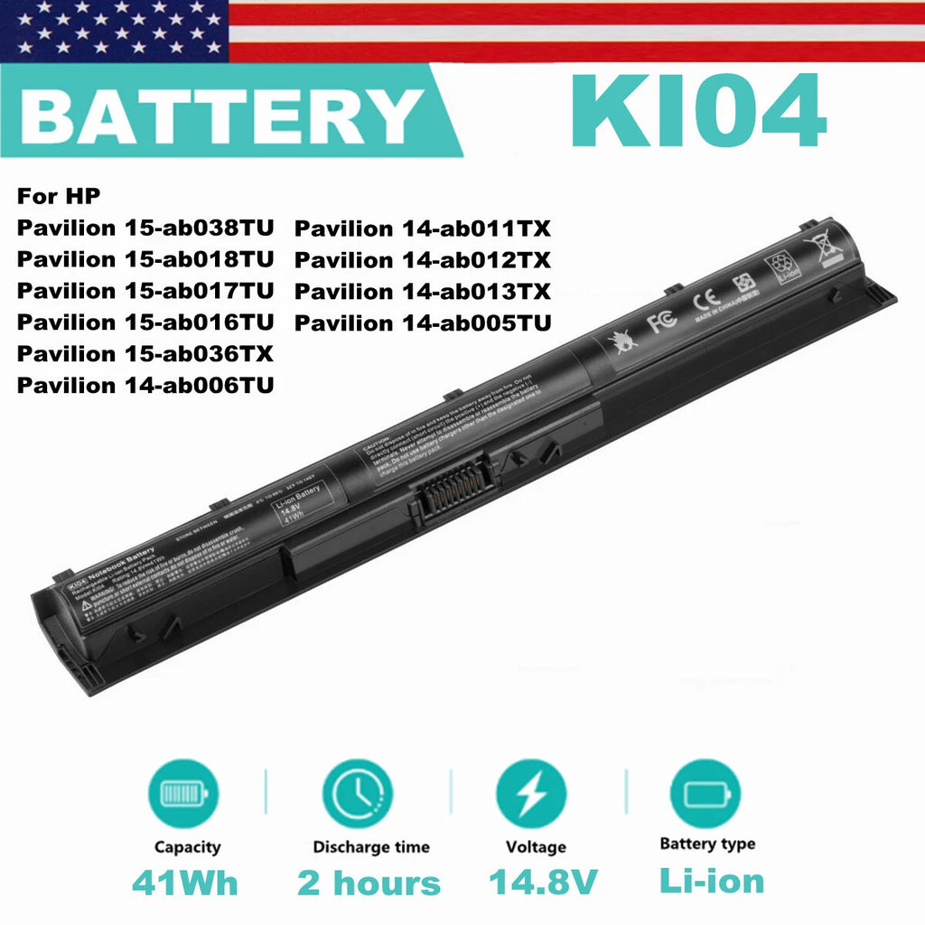 KI04 K104 KIO4 Battery for HP Pavilion 14 15 17-AB000 800009-421 800049-001
