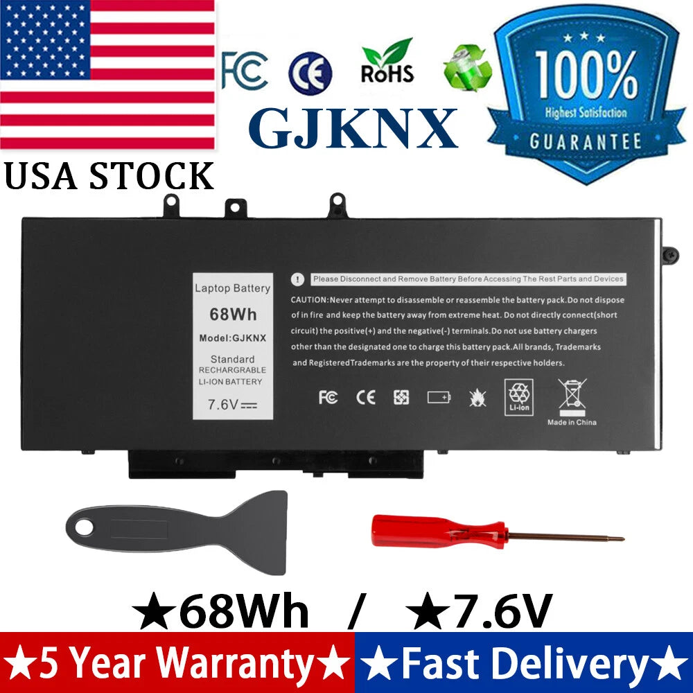 GJKNX Battery For Dell Latitude 5280 5480 5580 5490 5491 5495 Series 451-BBZG