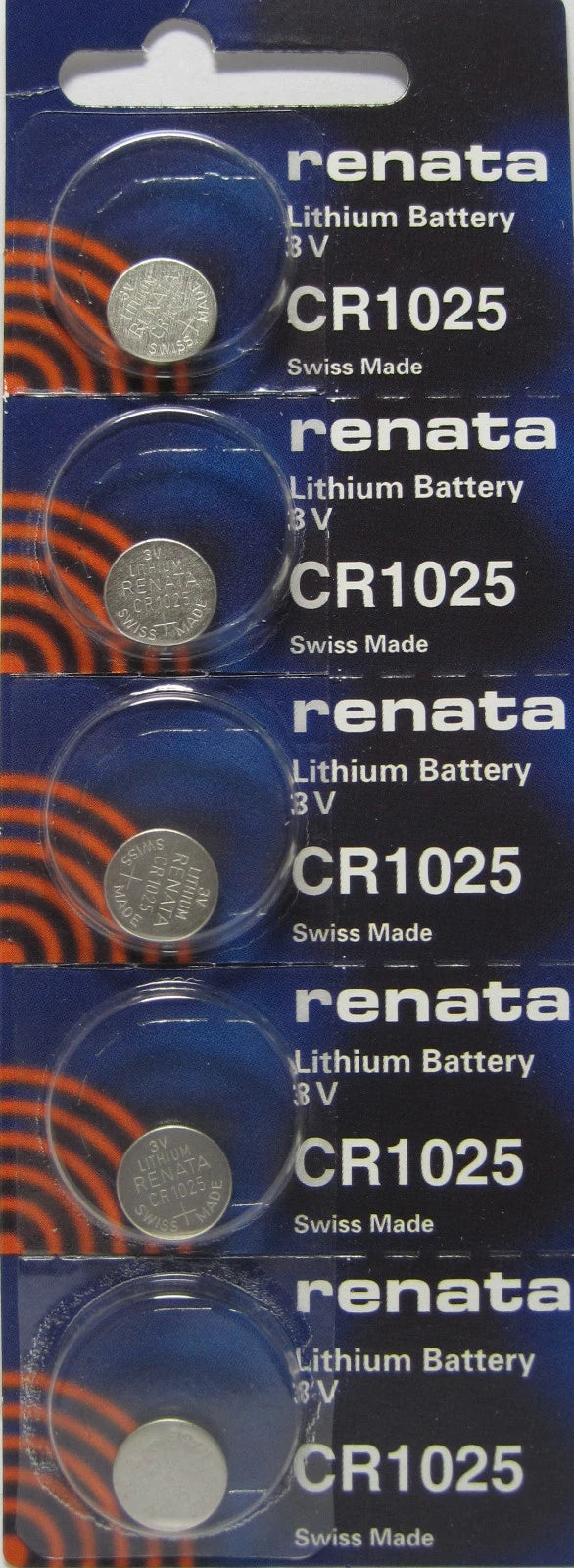 Renata CR1025 Coin Cell Battery 5 Batteries