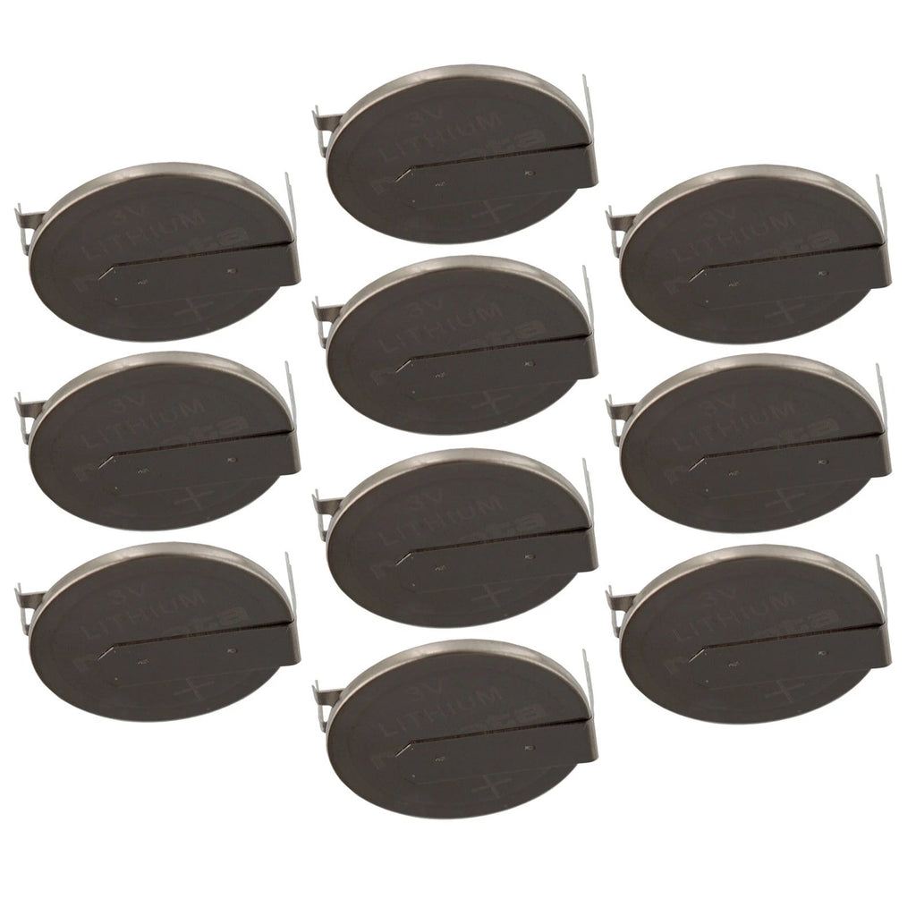 10x CR2025FH1-MFR 3V Lithium Coin Battery 2-PIN HORZ for Real Time Clocks