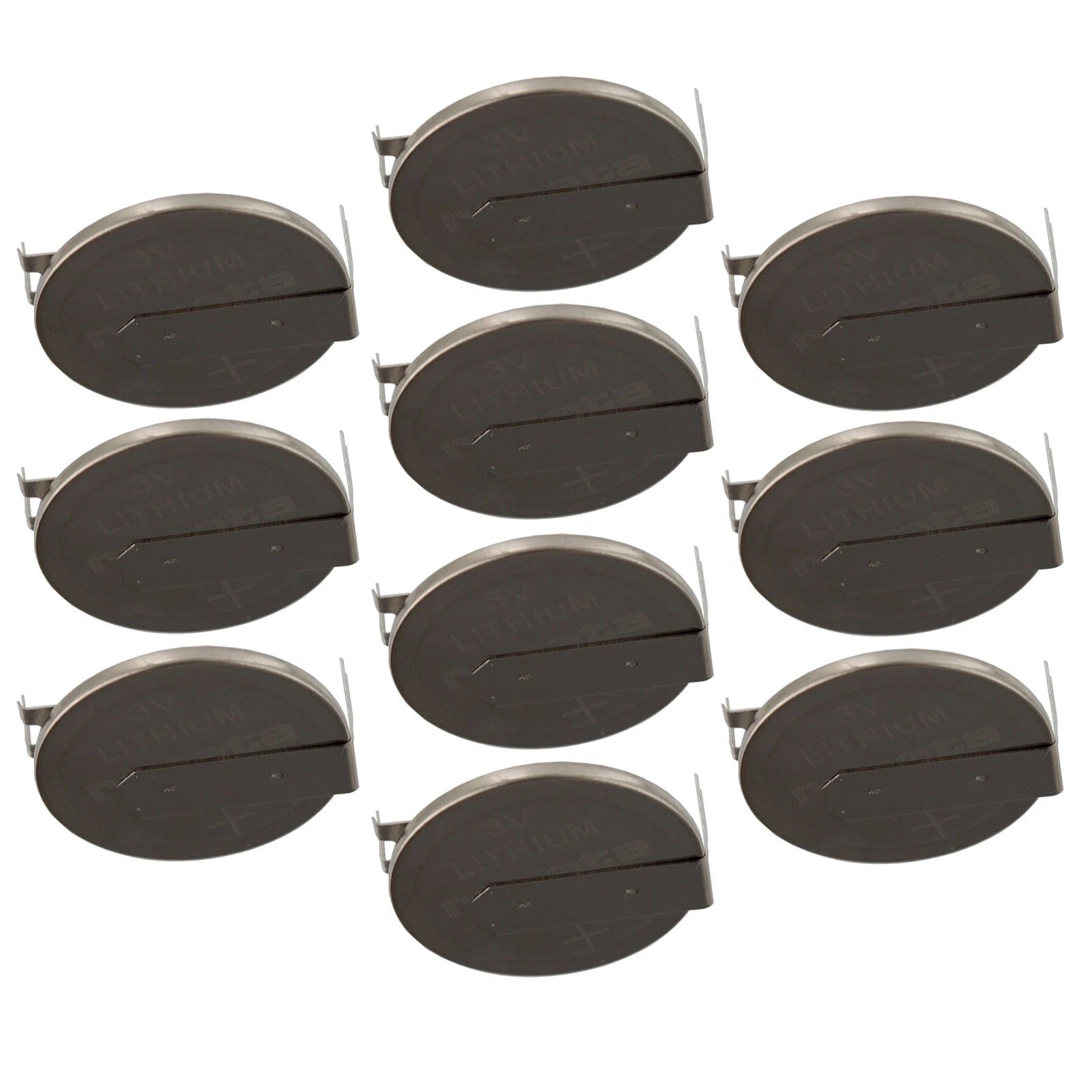 10x CR2025FH1-MFR 3V Lithium Coin Battery 2-PIN HORZ for Real Time Clocks