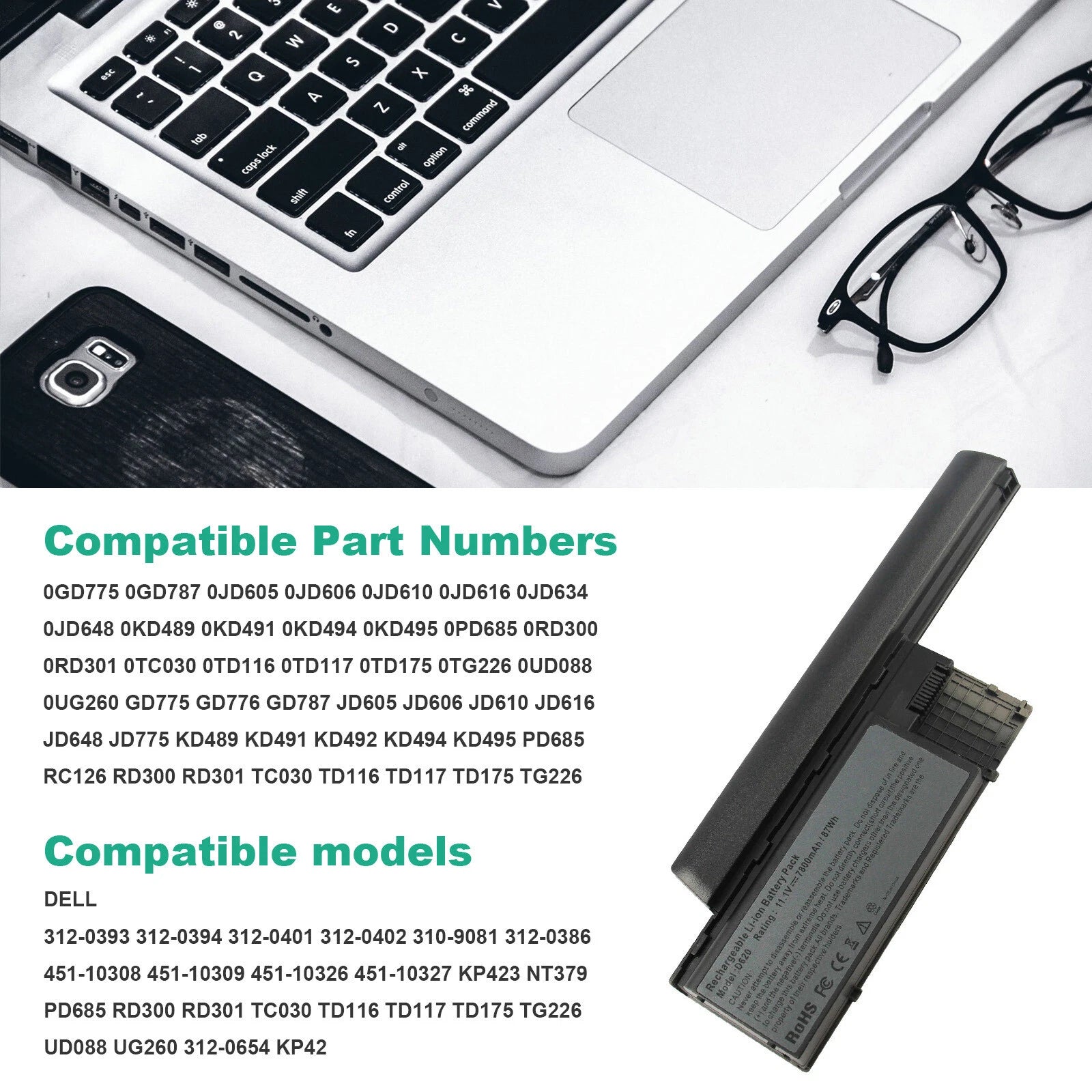 9 Cell Battery For Dell Latitude D620 D630 D631 D640 M2300 TYPE PC764 TC030