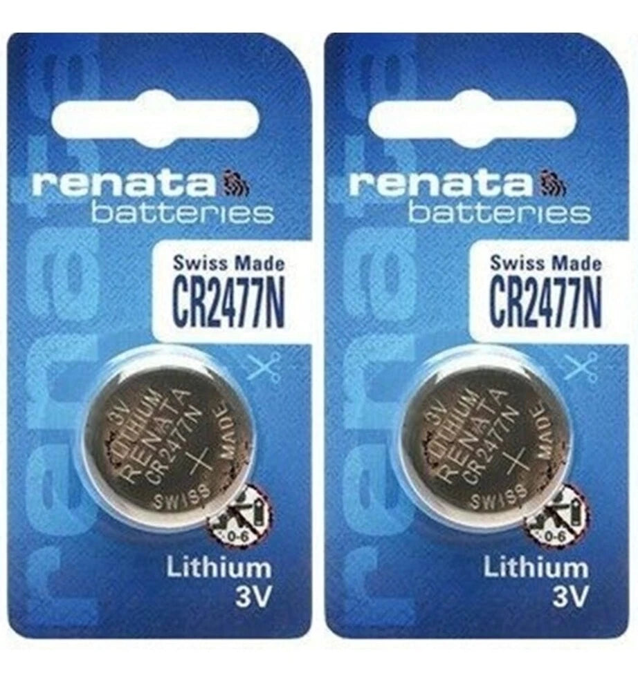 2 Renata CR2477N 3V Swiss Made Lithium Button Cell Battery