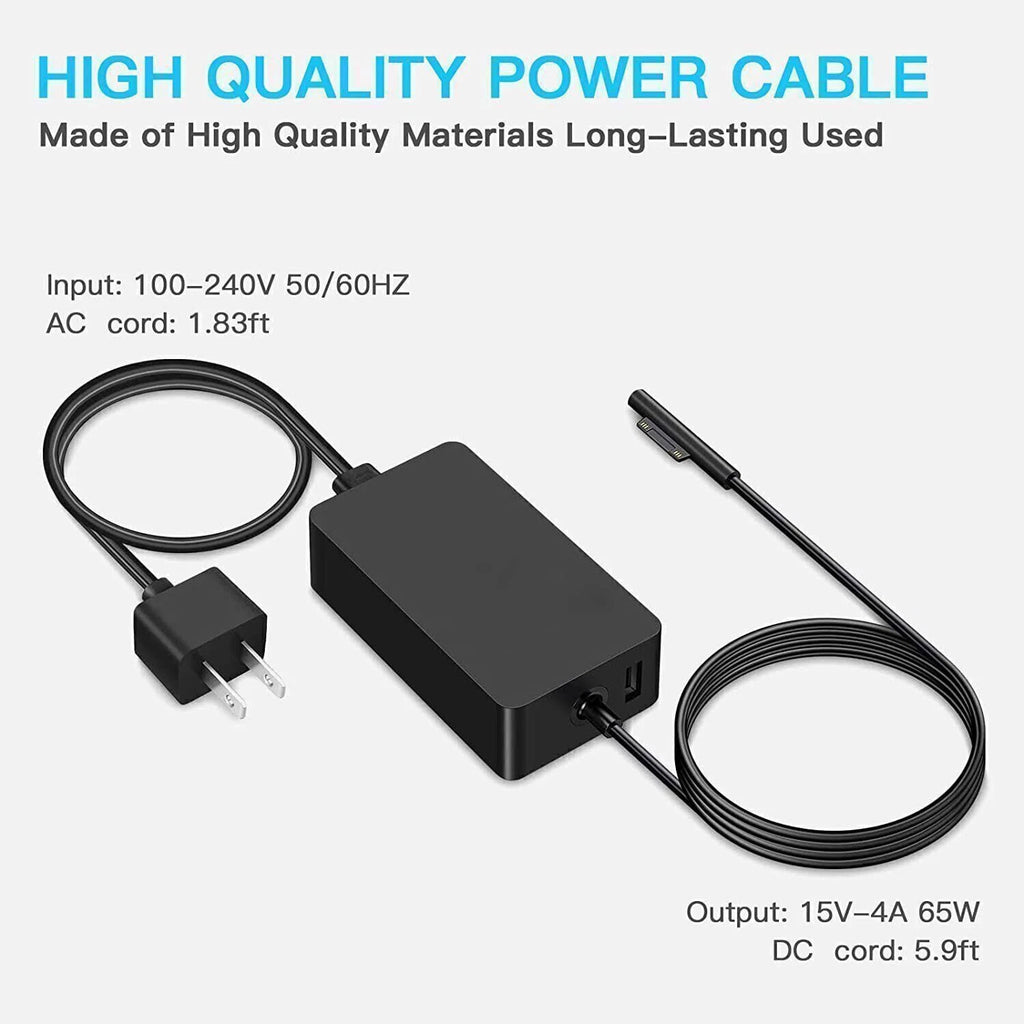 65W Surface Pro Charger Power Ac Adapter For Microsoft Surface Pro 9 8 7 6 5 4 3
