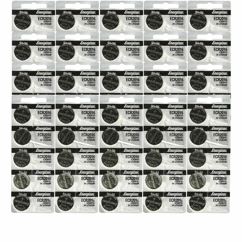 100 Genuine ENERGIZER CR2016 WATCH BATTERIES 3V LITHIUM CR 2016 DL2016 BR2016