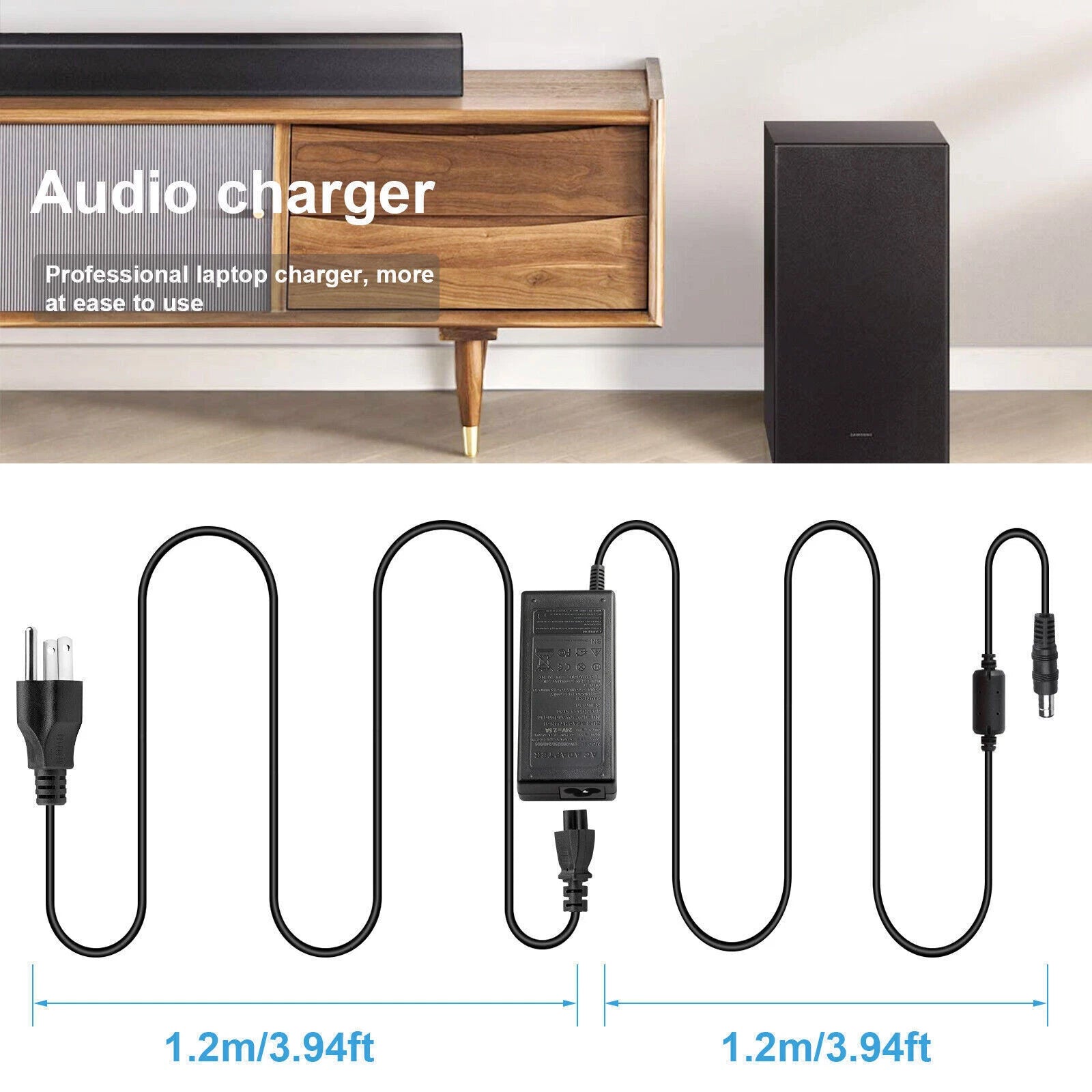 Power Cord For SAMSUNG HW-J450 HW-K450 HW-J551 HW-K551 Wireless Soundbar Charger