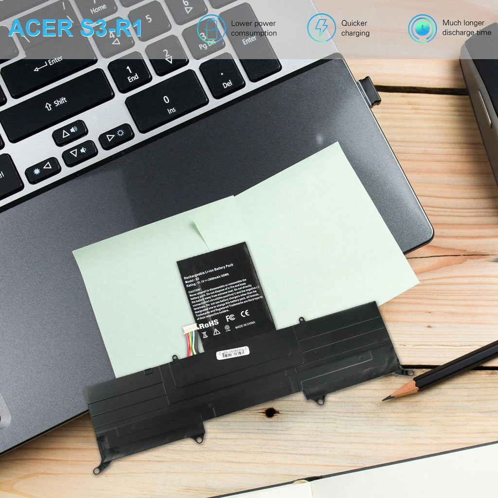 AP11D3F AP11D4F Battery for Acer Aspire S3 S3-951 S3-391 MS2346 3ICP5/67/90