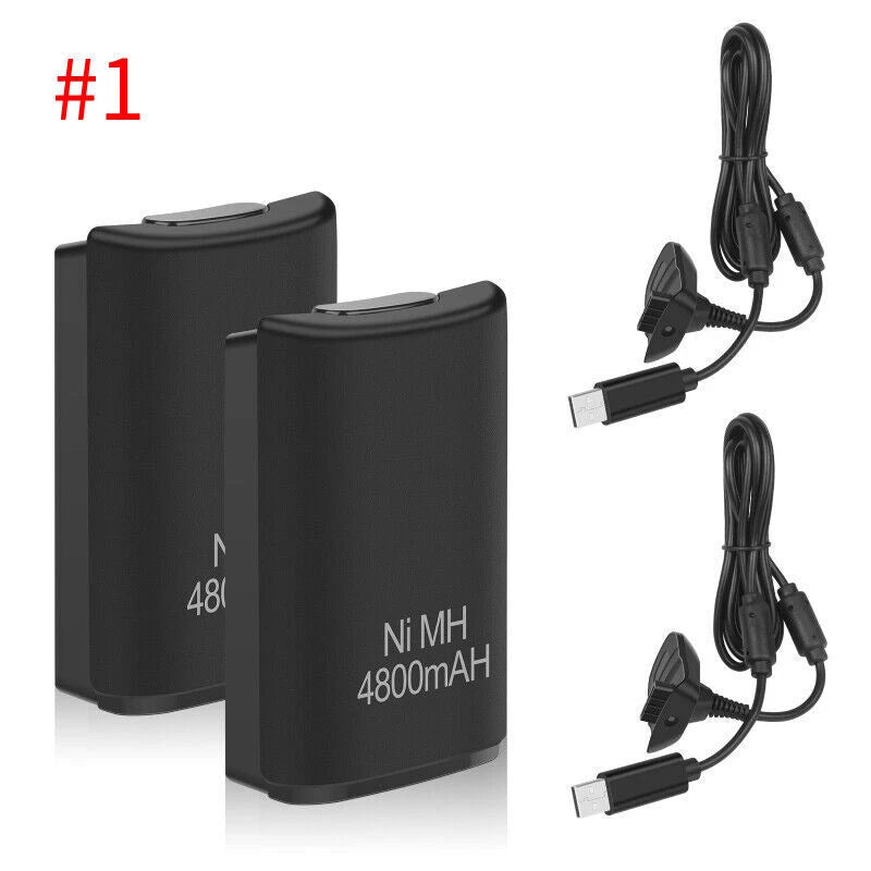 For XBOX ONE 360 Controller Play Dual Charging Dock+2x Rechargeable Battery Pack