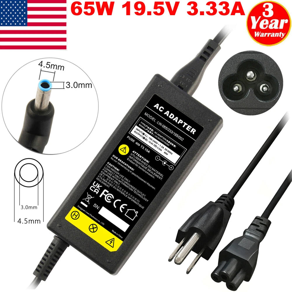 AC Adapter Charger For HP ENVY x360 m6-w101dx 2-in-1 Laptop Power Supply 65W