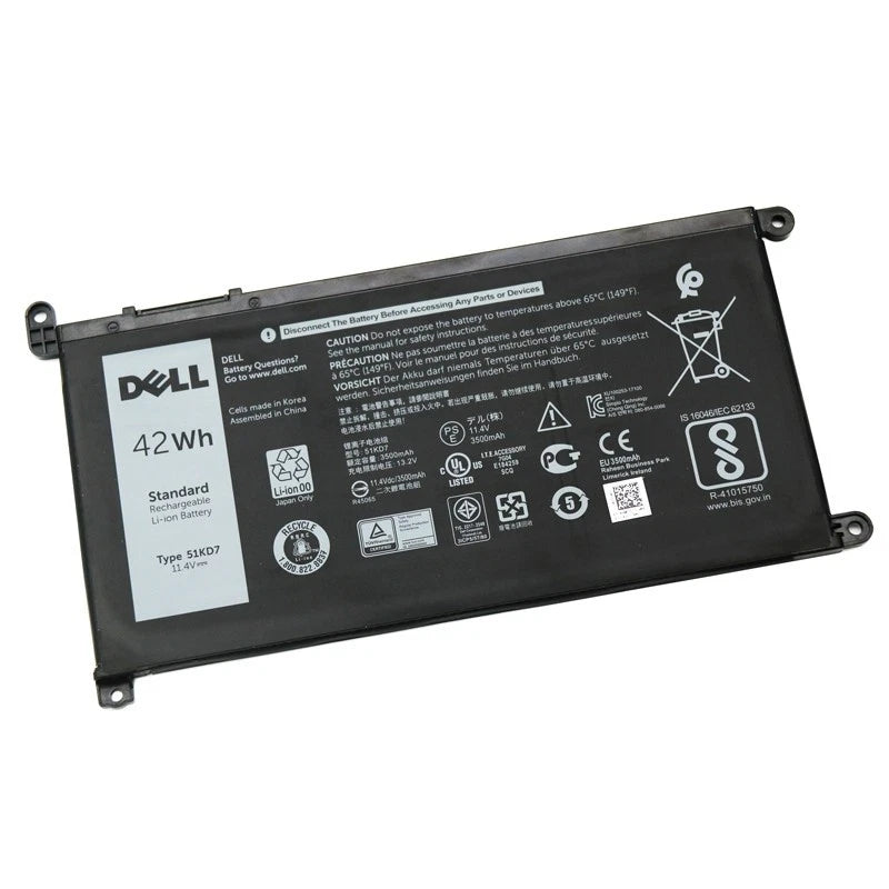 Genuine Dell Chromebook 3100 3180 3189 5190 3181 42wh Battery 51KD7 YWD3C NEW