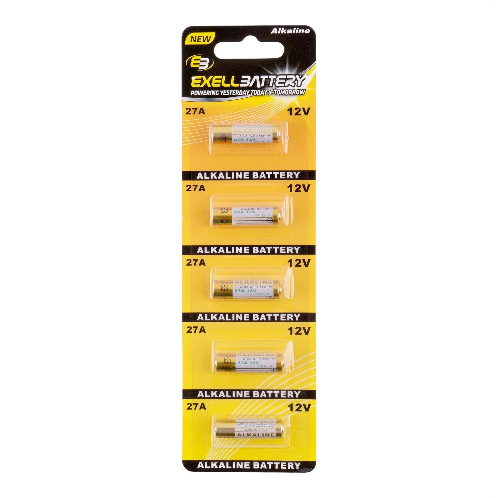 5PK Exell EB-27A Alkaline 12V Battery Compatible With MN27 L828 AG27 G27