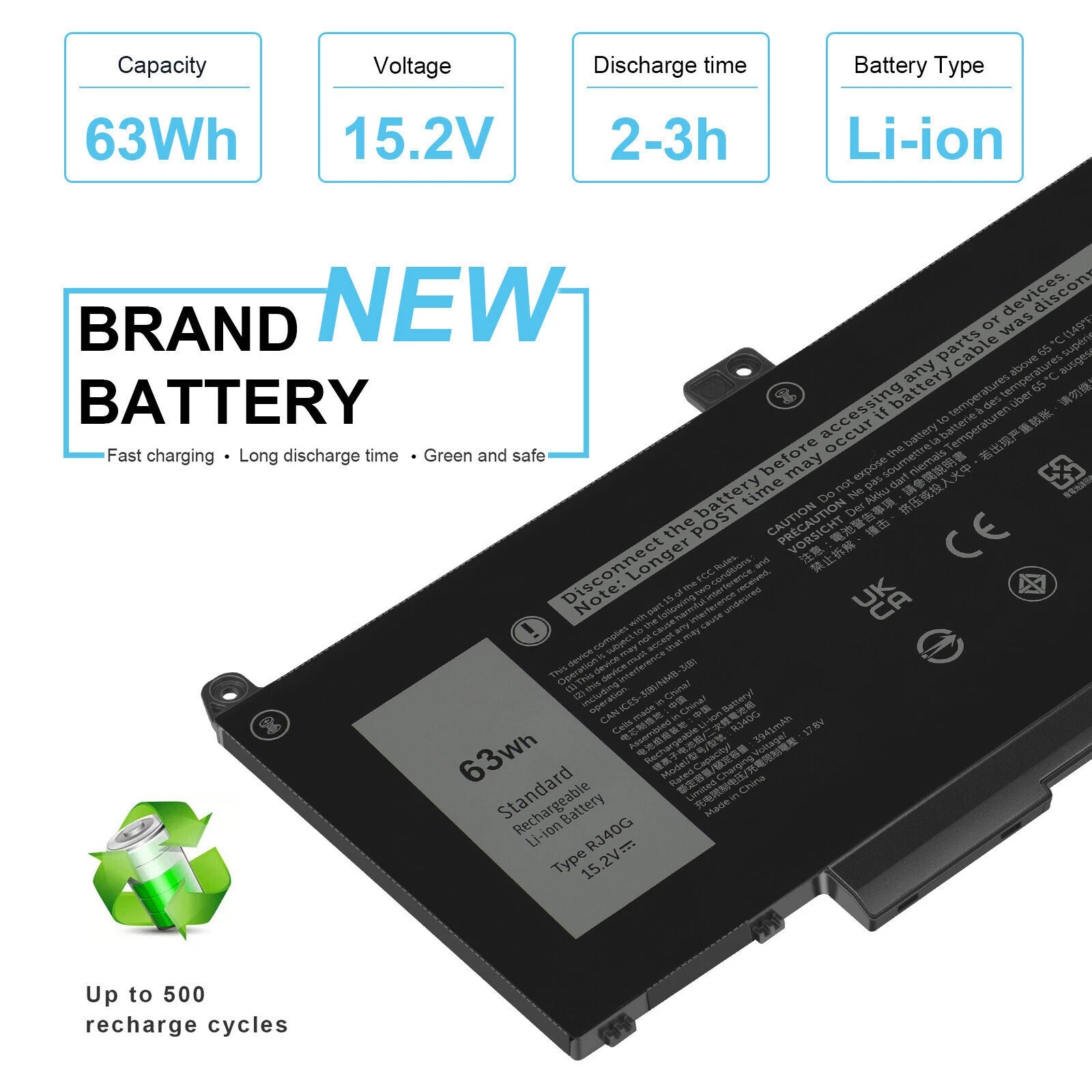 ??LOT OF RJ40G Battery For Dell Latitude 14 5420 15 5520 Precision 15 3560 M033W