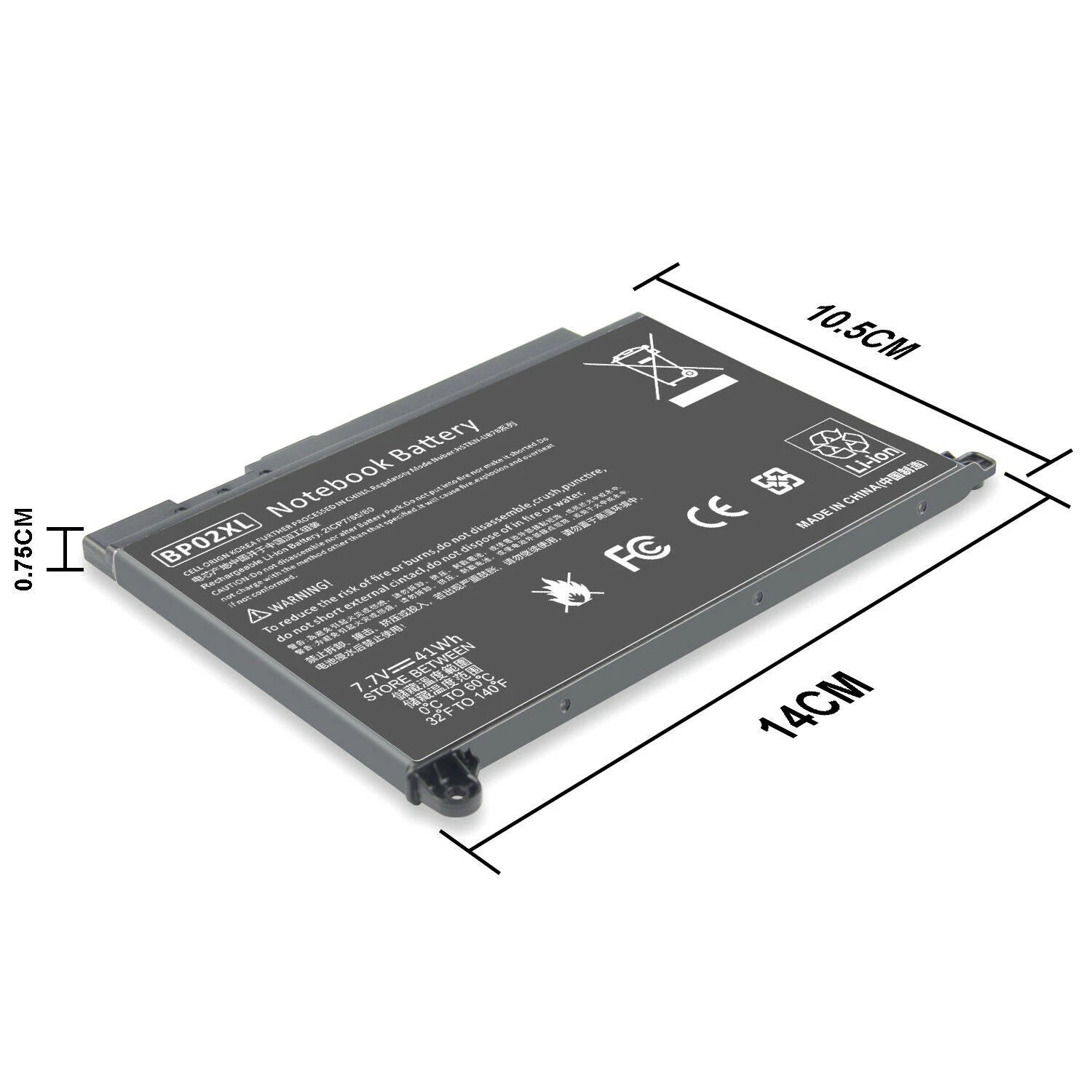 BP02XL Battery for HP Pavilion PC 15 Series 15-AU010WM 15-AU123CL 15-AW053NR New
