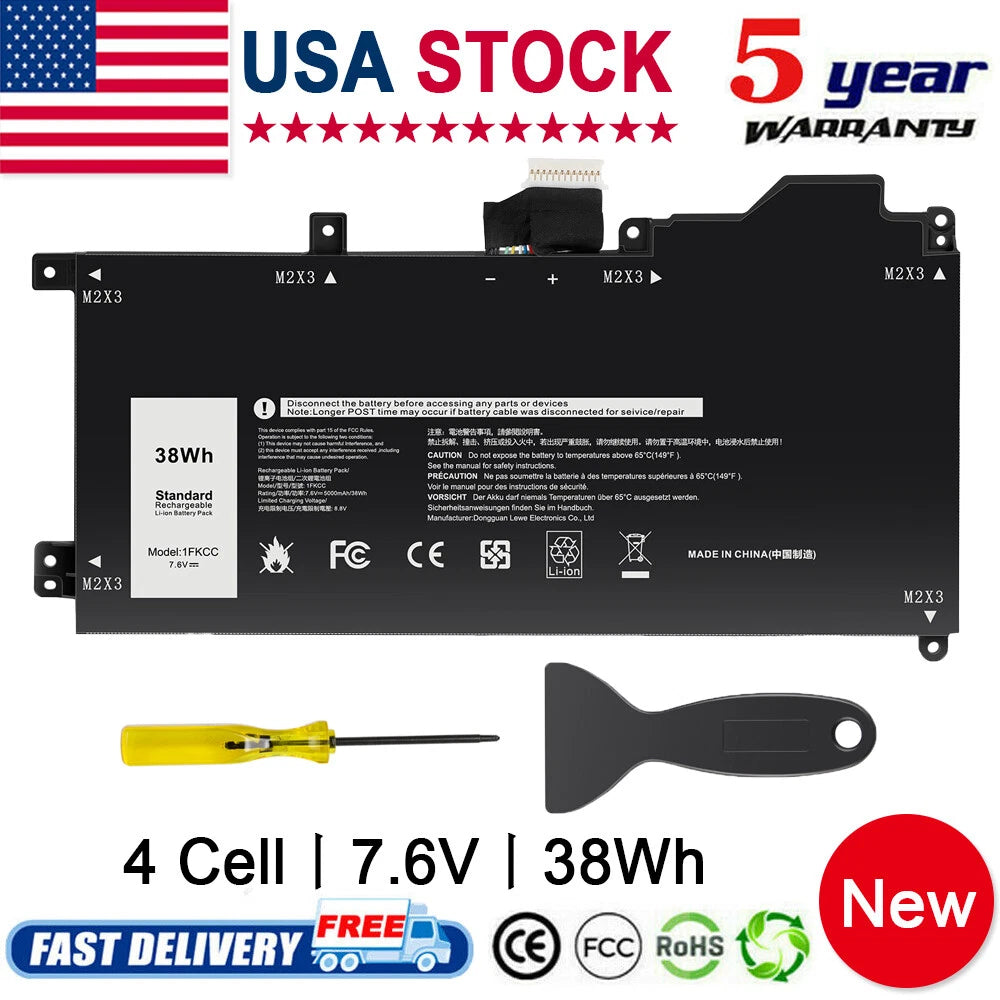 1FKCC 09NTKM 0D9J00 Battery For Dell Latitude 7200 7210 2-in-1 Series Notebook