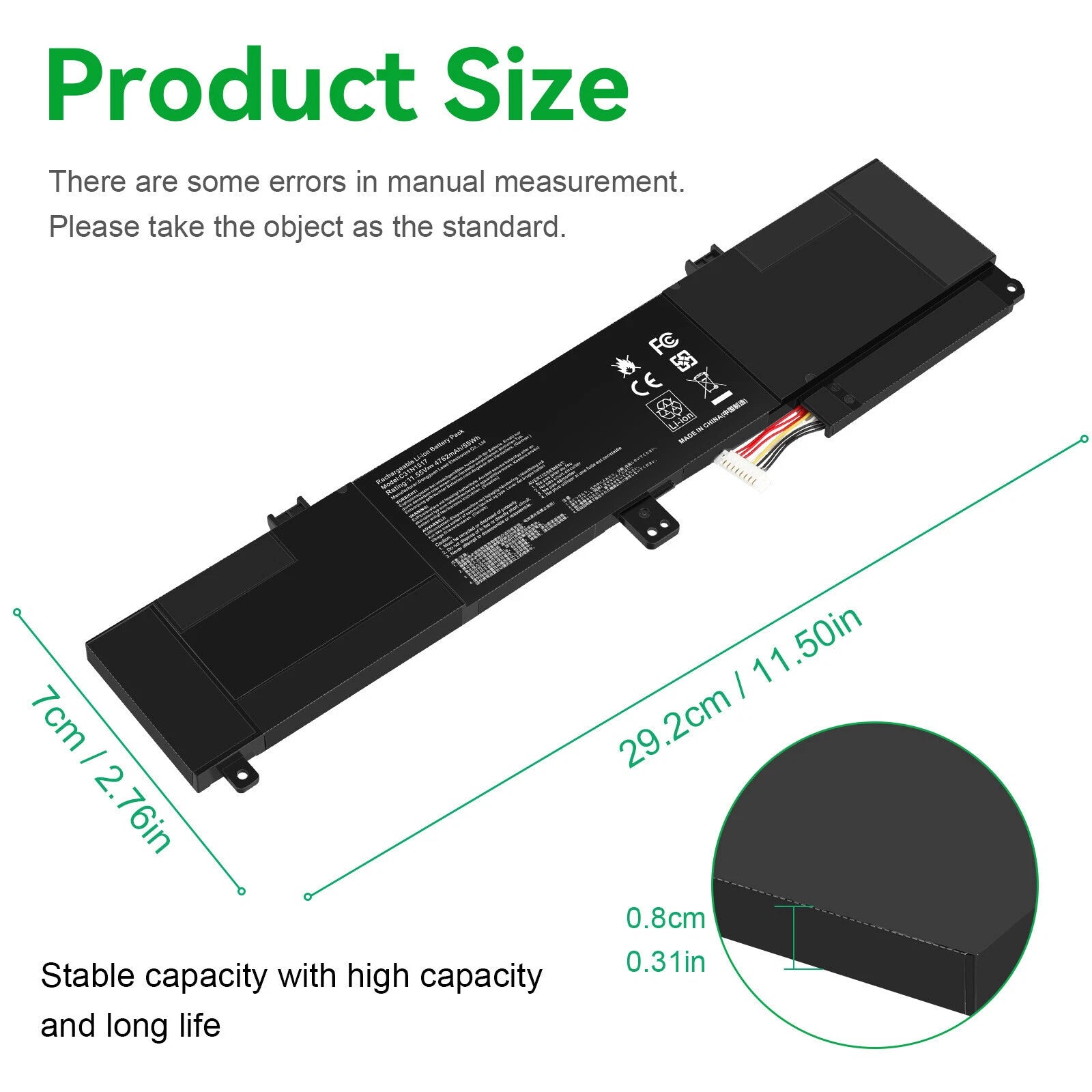 55Wh C31N1517 Battery For ASUS VivoBook Flip TP301 TP301U TP301UA TP301UJ Q304U