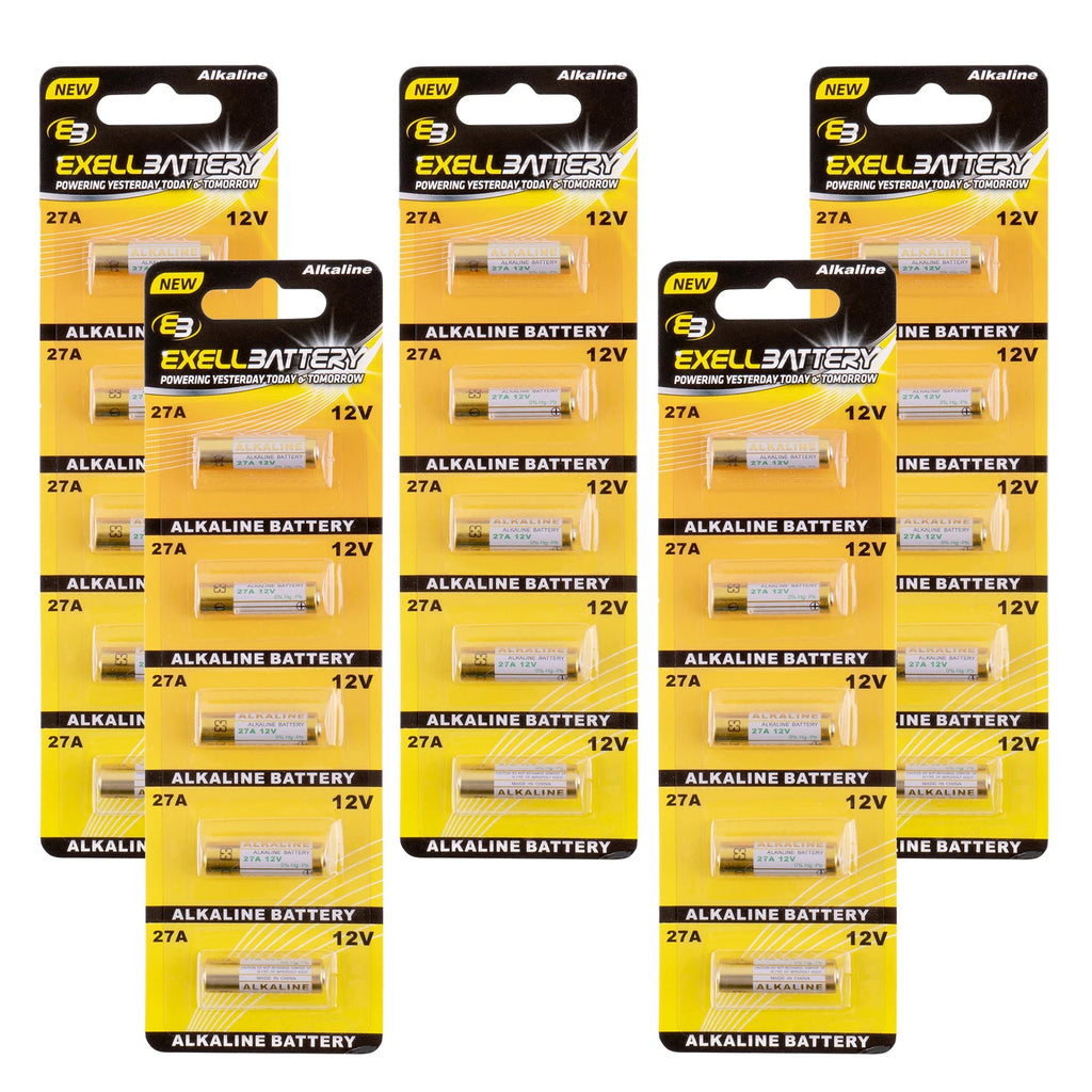 5x 5PK Exell EB-27A Alkaline 12V Battery Compatible With L828 AG27 MN27 G27